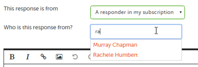 select the responder