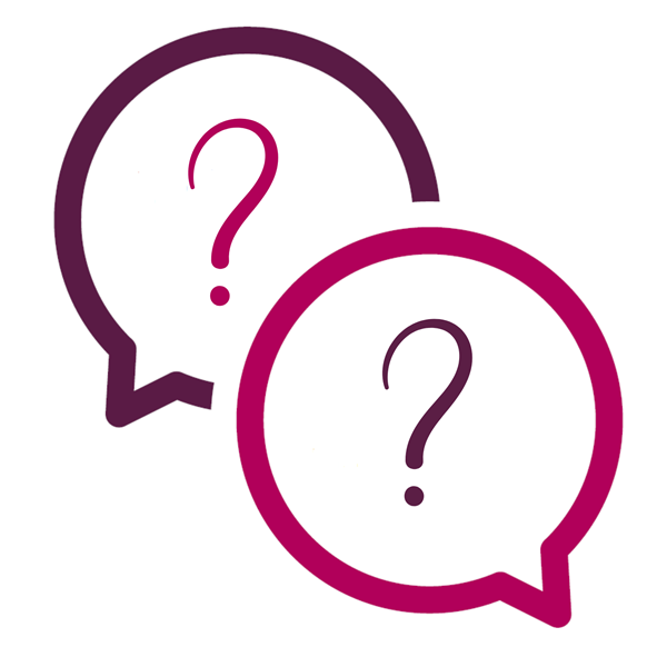 Image of question marks in speech bubbles